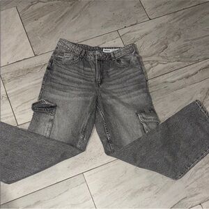 Gray Cargo Jeans
